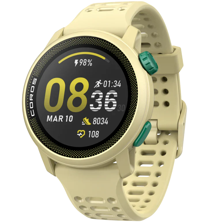 COROS PACE 3 GPS Sport Watch Mist Yellow Silicone Band
